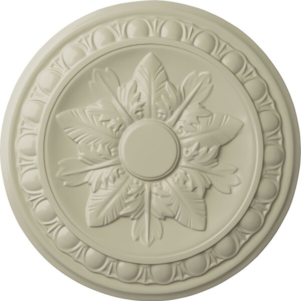 Ekena Millwork Exeter Ceiling Medallion (Fits Canopies up to 3 1/8"), Hnd-Painted Clear Yellow, 17 3/4"OD x 1 1/8"P CM17EXCYF - main
